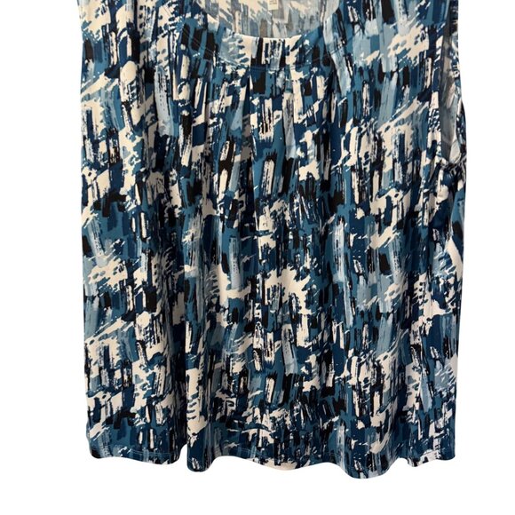 Jones Studio Womens Abstract Blue Sleeveless Top Sz 2X blouse - Picture 5 of 12